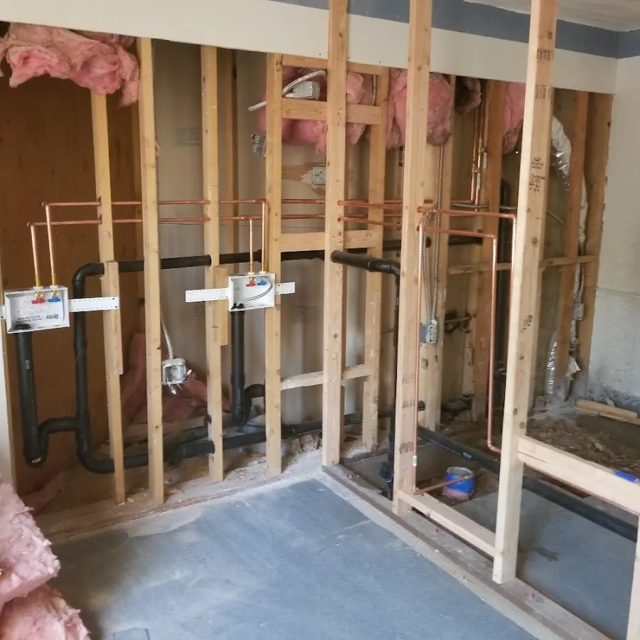 Copper pipe rough-in and plumbing installation in Hobe Sound